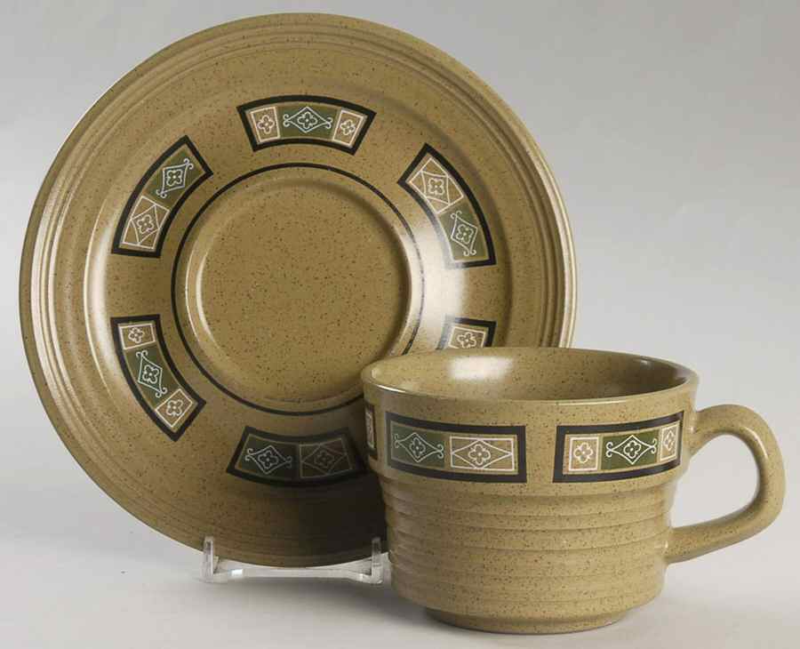 Navajo Flat Cup & Saucer Set by Mikasa-1