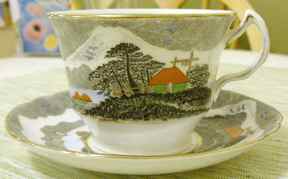 2956 Footed Cup & Saucer Set by Melba-1