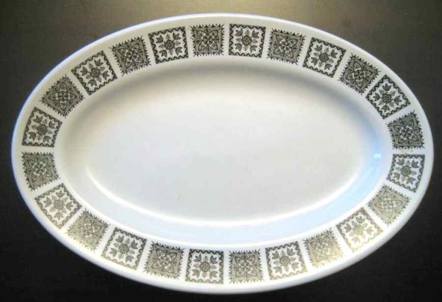 Marlowe 12" Oval Serving Platter by John Maddock & Sons-1