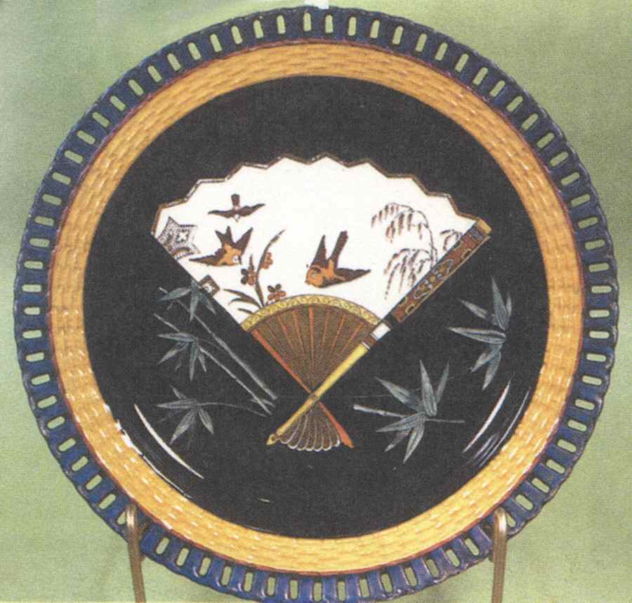 Bamboo & Fan Dinner Plate by Minton-1