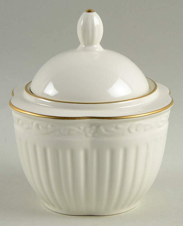 Italian Countryside Gold Sugar Bowl & Lid by Mikasa-1