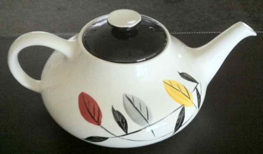 Black Magic Teapot & Lid by Myott Staffordshire-1