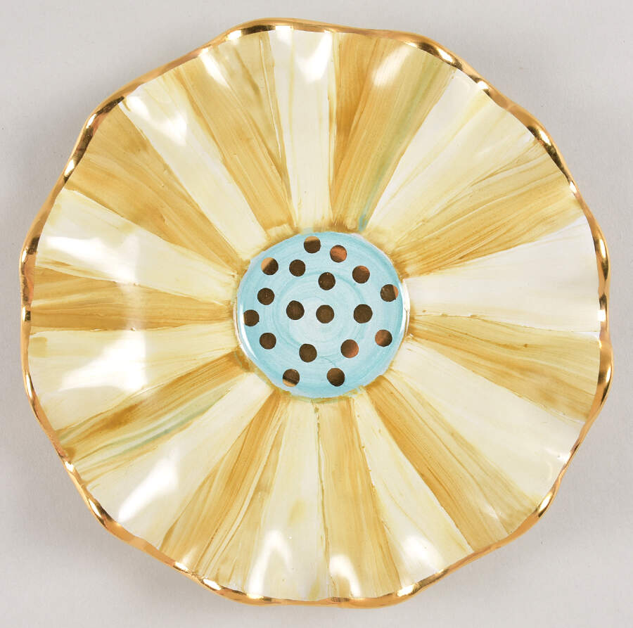 Parchment Check Saucer by MacKenzie-Childs-1
