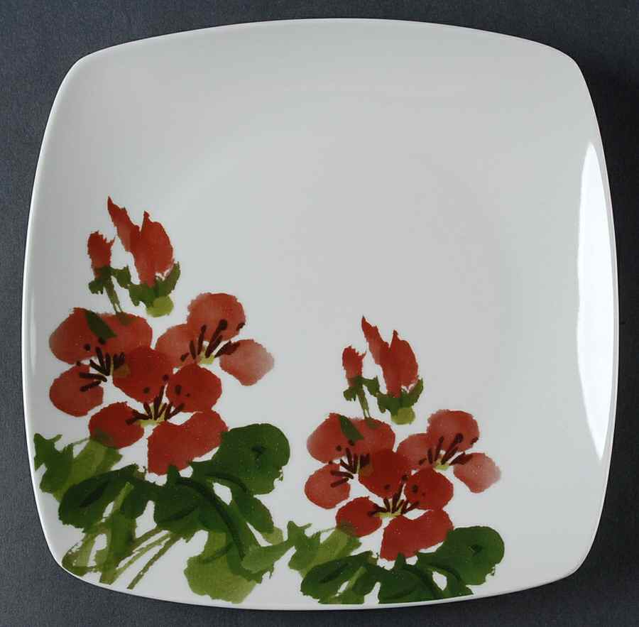 Geranium Square Salad Plate by Mikasa-1