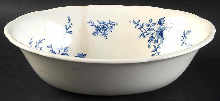 Orient Blue 9" Oval Vegetable Bowl by Alfred Meakin-1