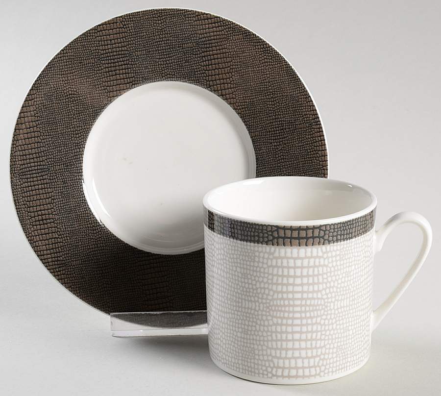 Wild Croc Flat Cup & Saucer Set by Mikasa-1