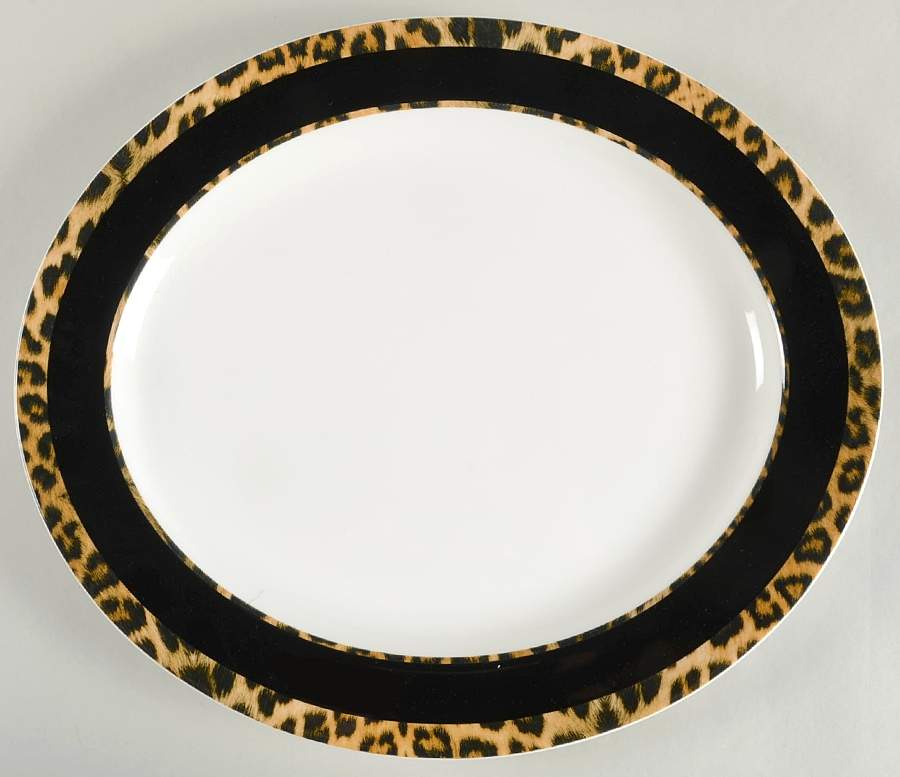 Wild Cheetah 14" Oval Serving Platter by Mikasa-1