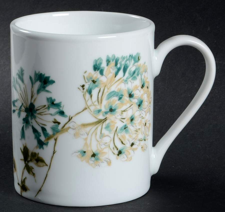 Silk Floral Square Teal Mug by Mikasa-1
