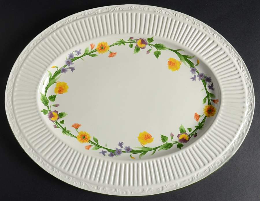Italian Meadow 15" Oval Serving Platter by Mikasa-1