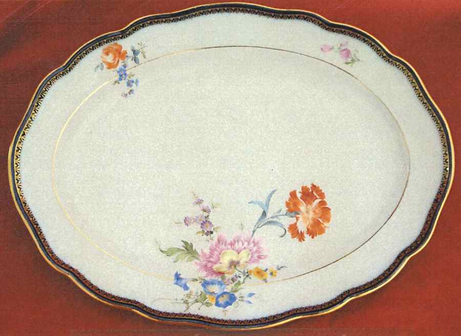 111120 14" Oval Serving Platter by Meissen (Germany)-1