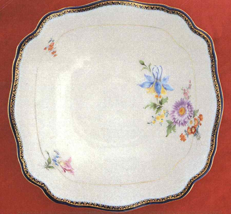 111120 10" Square Vegetable Bowl by Meissen (Germany)-1