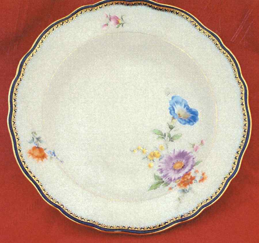111120 Large Rim Soup Bowl by Meissen (Germany)-1
