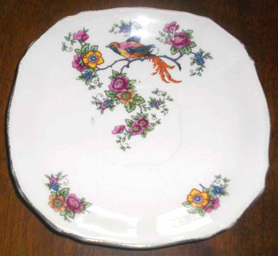 Bird Pattern Saucer by Alfred Meakin-1