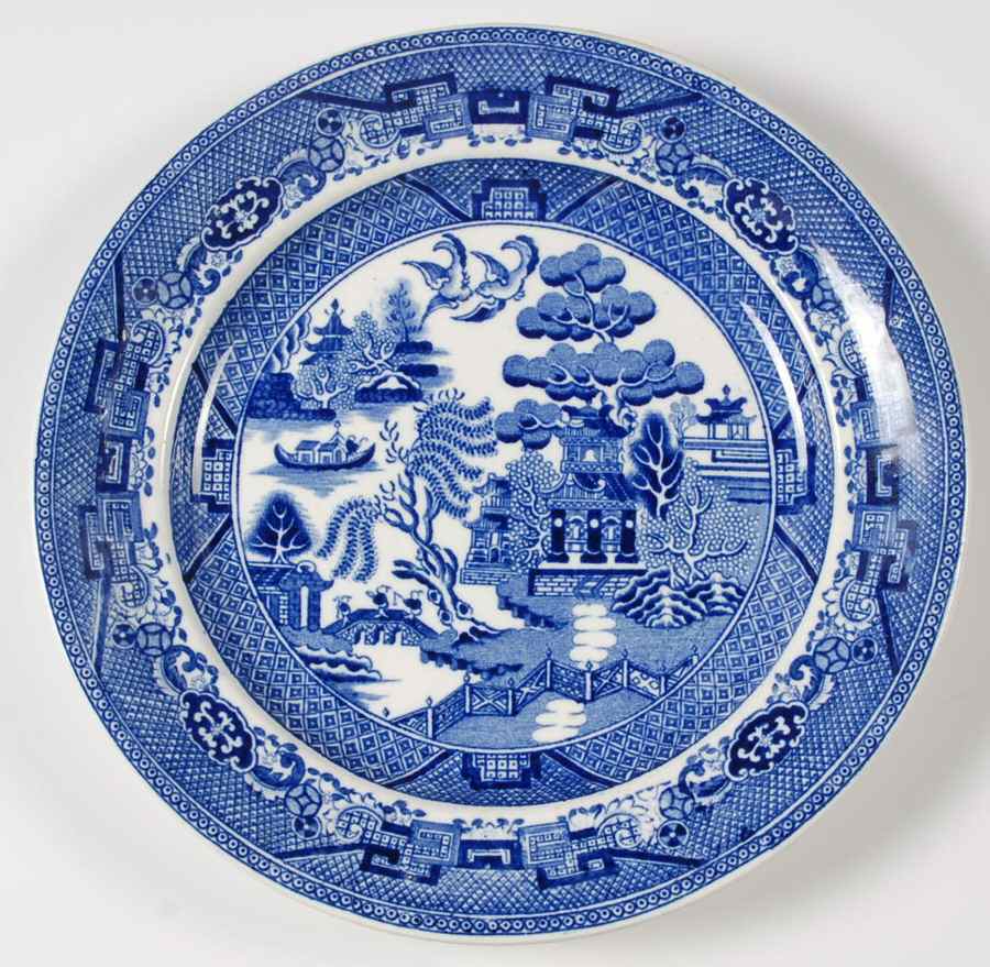 Blue Willow Luncheon Plate by C T Maling & Sons-1