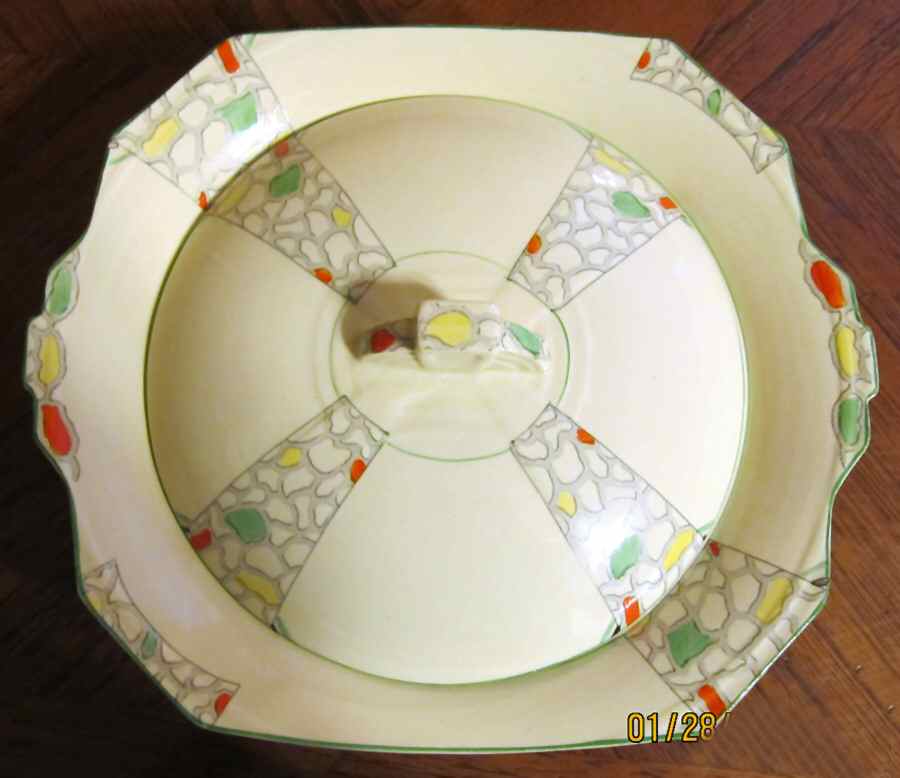 Marble Round Covered Butter by Alfred Meakin-1