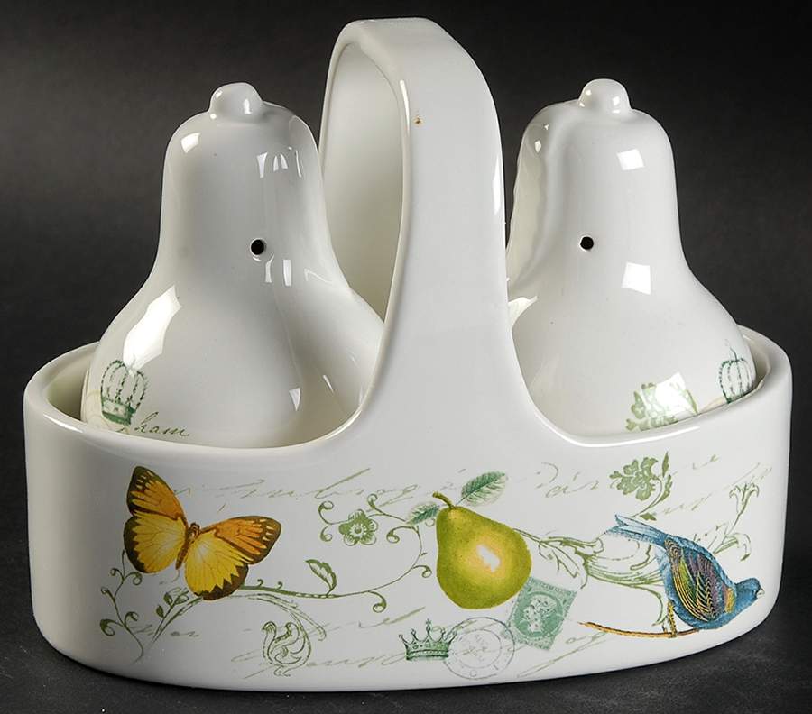 Antique Countryside (3 Pc) Salt and Pepper Tray Set by Mikasa-1
