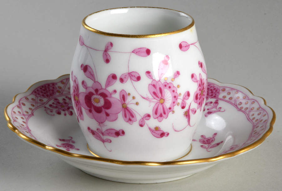 343410 Mustard with Attached Underplate No Lid by Meissen (Germany)-1