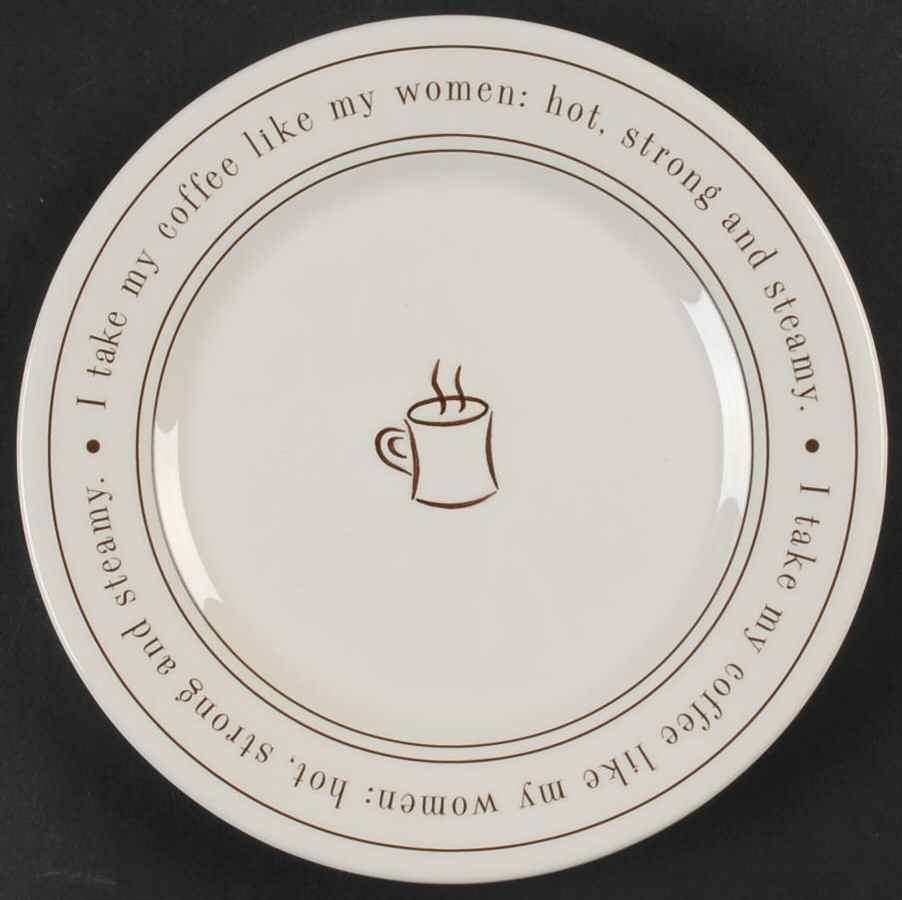 Coffee Talk Salad/Dessert Plate by Mud Pie-1