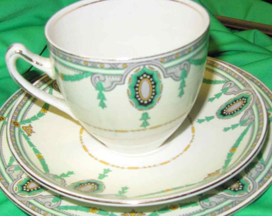 Marquess Flat Cup & Saucer Set by Alfred Meakin-1