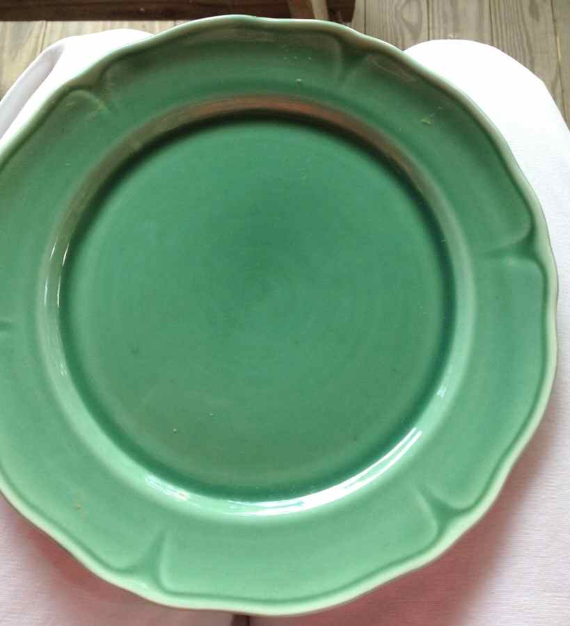 Petal Turquoise Dinner Plate by Mount Clemens-1