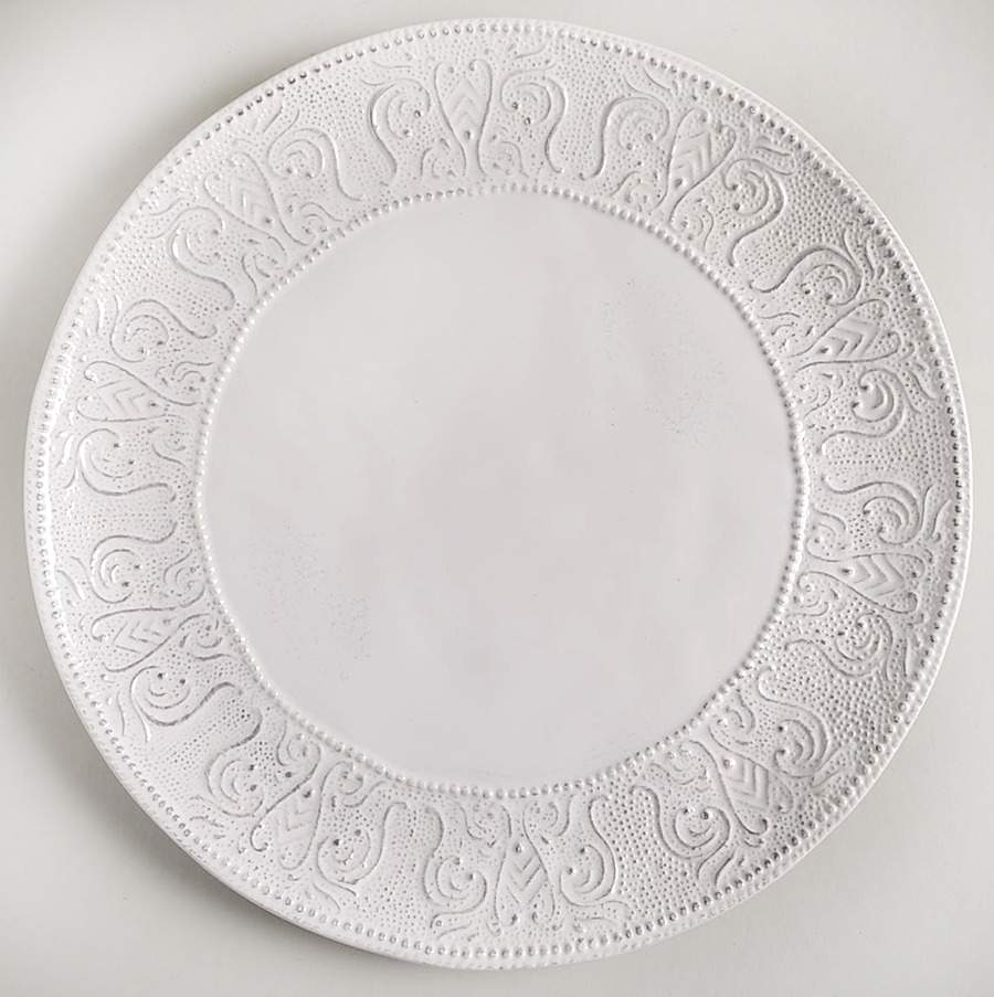 Blanc Colette Dinner Plate by Maison Versailles-1