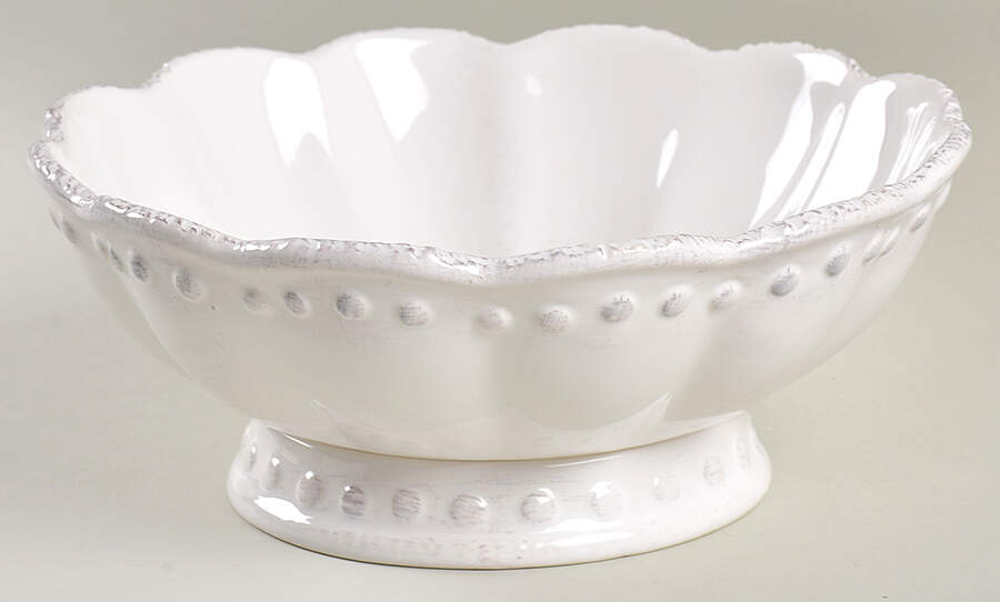 Blanc 8" Footed Bowl by Maison Versailles-1