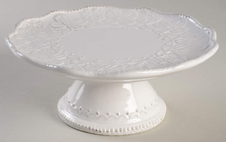 Blanc 7" Diameter Pedestal Cake Stand by Maison Versailles-1