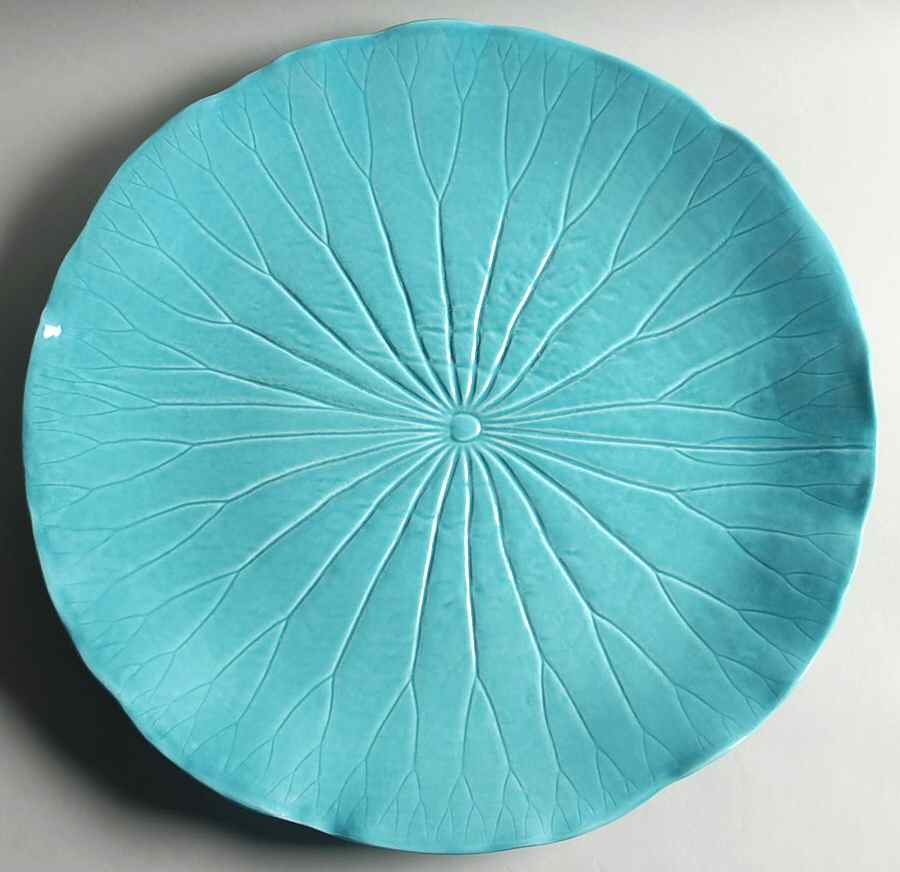 Lotus Aqua (First Series) 16" Chop Plate (Round Platter) by Metlox - Poppytrail - Vernon-1