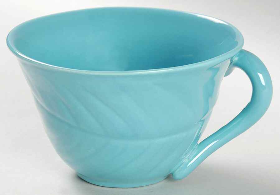 Lotus Aqua (First Series) Flat Cup by Metlox - Poppytrail - Vernon-1