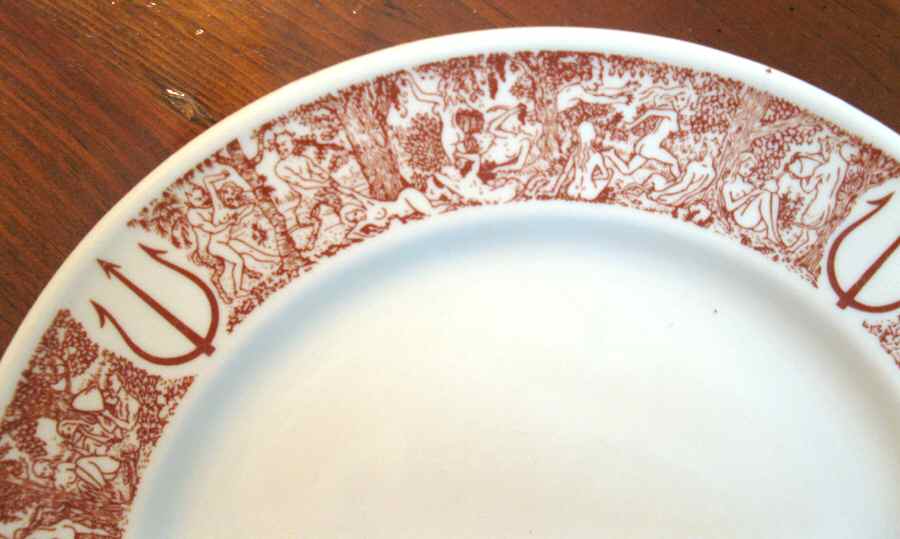 Devils Fork Dinner Plate by Mayer (American)-1