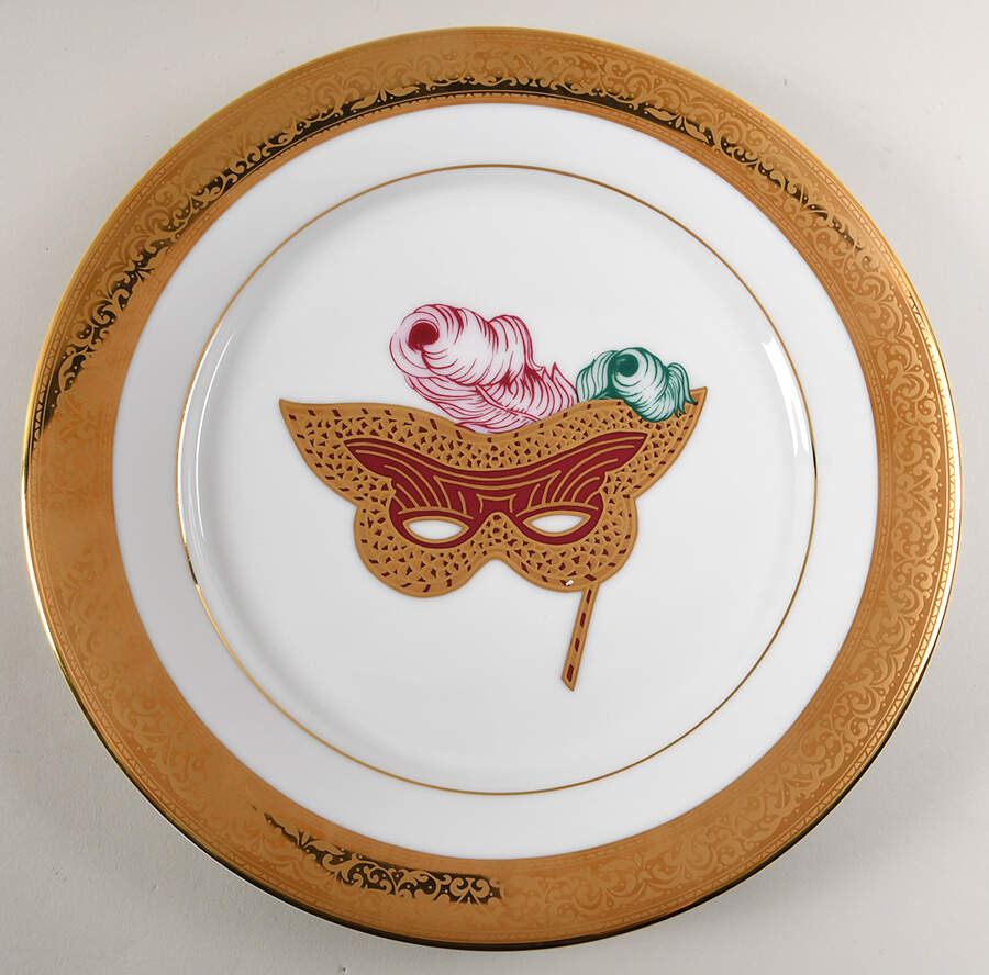 Magnificence Mask Dinner Plate by Muirfield-1
