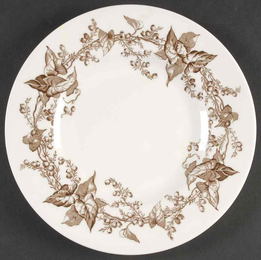 Lothian Brown Luncheon Plate by Minton-1