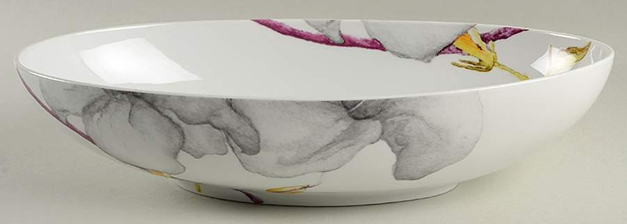 Aliza Gris 14" Oval Vegetable Bowl by Mikasa-1