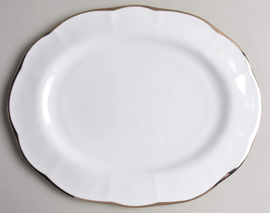 Adelaide Platinum 14" Oval Serving Platter by Mikasa-1