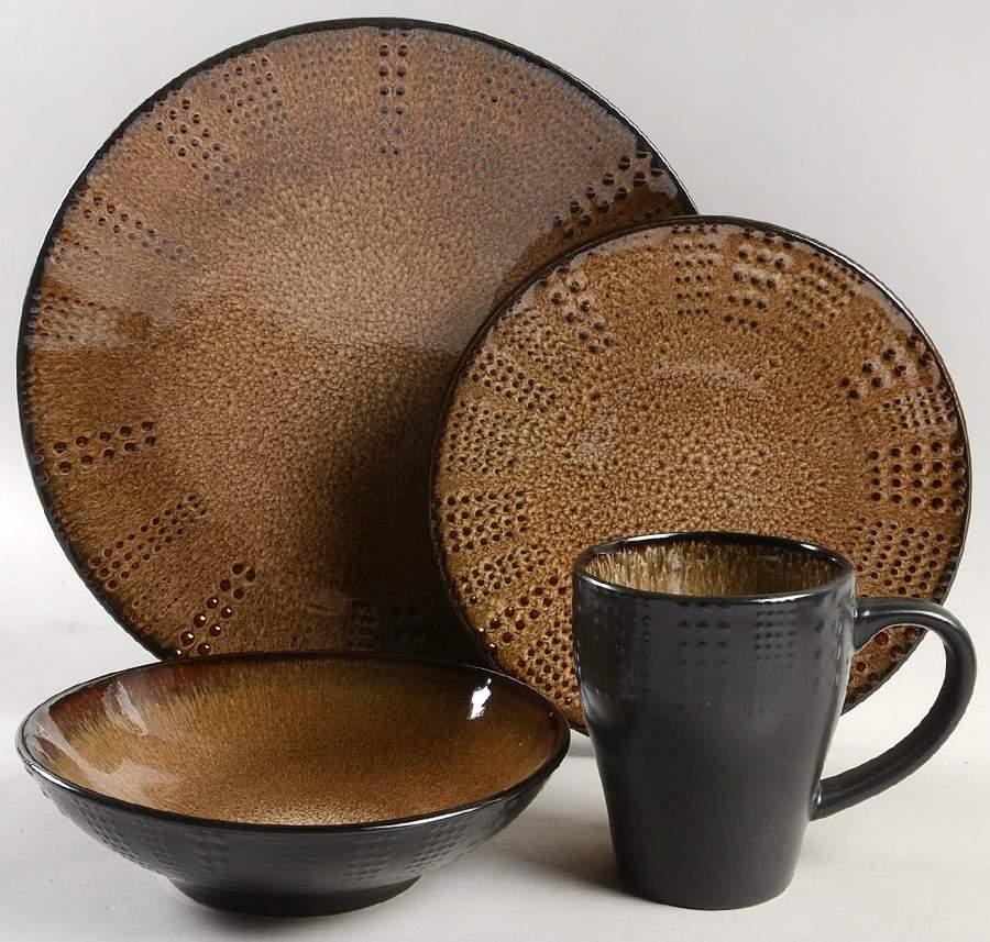 Linden (Daymon Mocha) 4 Piece Place Setting by Mikasa-1