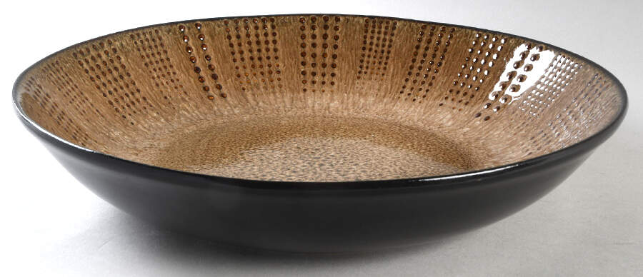 Linden (Daymon Mocha) 14" Pasta Serving Bowl by Mikasa-1