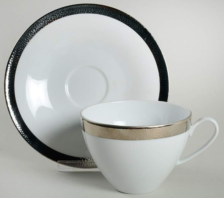 Silversmith Flat Cup & Saucer Set by Michael Aram-1