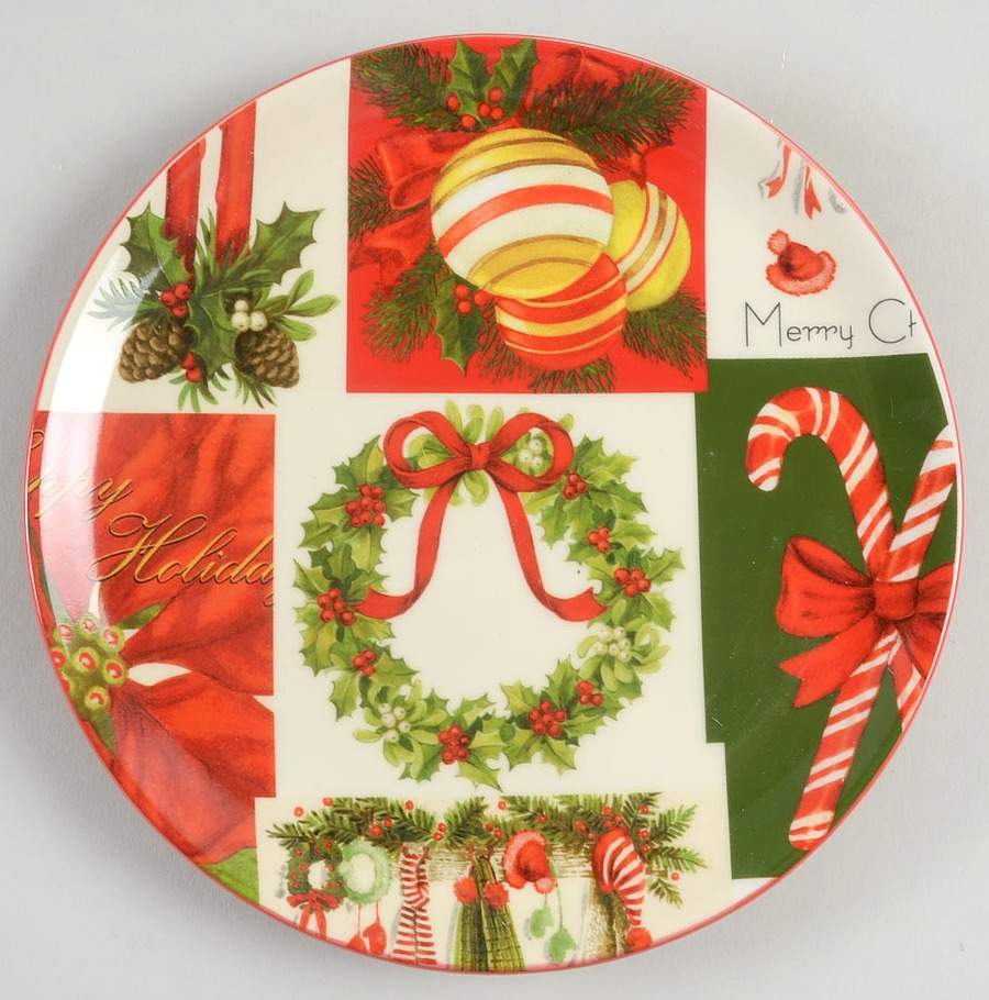 Holiday Vintage Paper Appetizer Plate by Martha Stewart-1