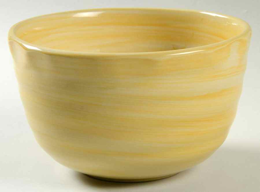 Groovy Swirl Yellow Soup/Cereal Bowl by Mulberry Home Collection-1