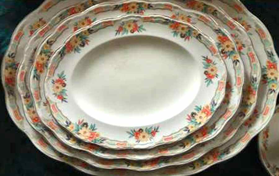MEA383 10" Oval Serving Platter by Alfred Meakin-1