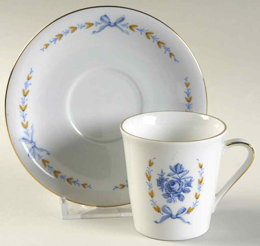 MIT341 Flat Demitasse Cup & Saucer Set by Mitterteich-1