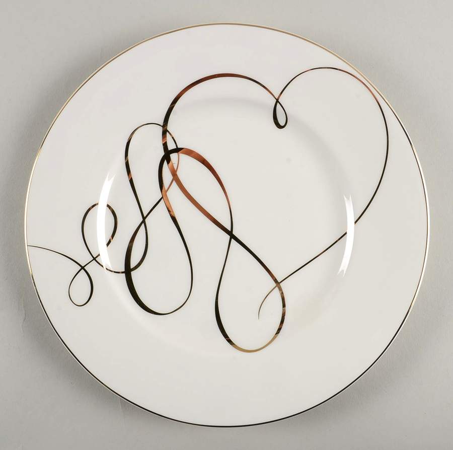 Love Story Gold (Round) Salad Plate by Mikasa-1