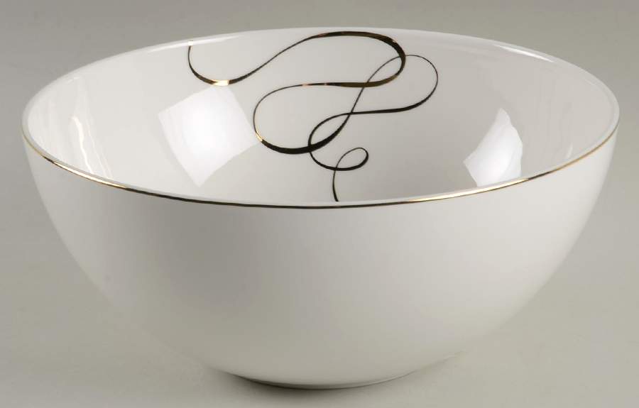 Love Story Gold (Round) 8" Round Vegetable Bowl by Mikasa-1