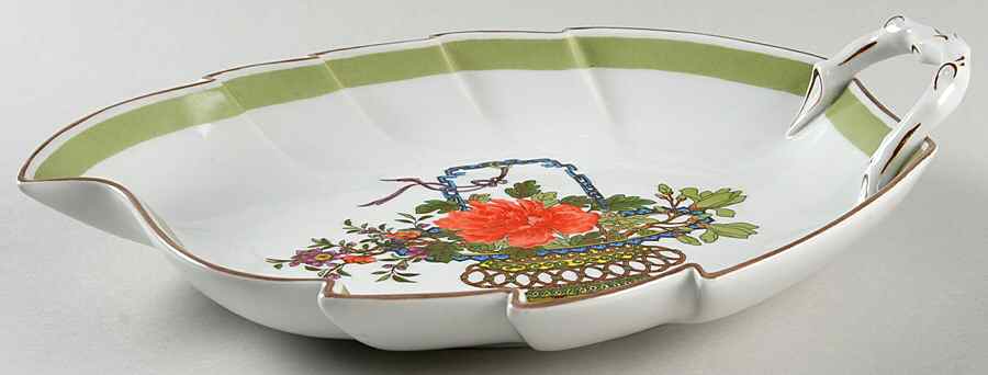 Macao (Chinese Woodblock) Large Leaf Dish by Mottahedeh-1