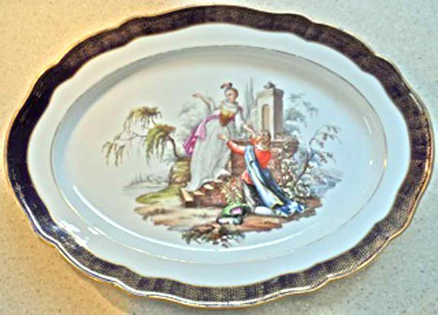 MSS207 14" Oval Serving Platter by Meissen (Germany)-1