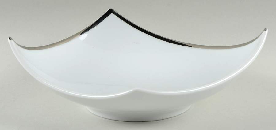 Oxygene Platinum 8" Individual Square Salad Bowl by Medard de Noblat-1