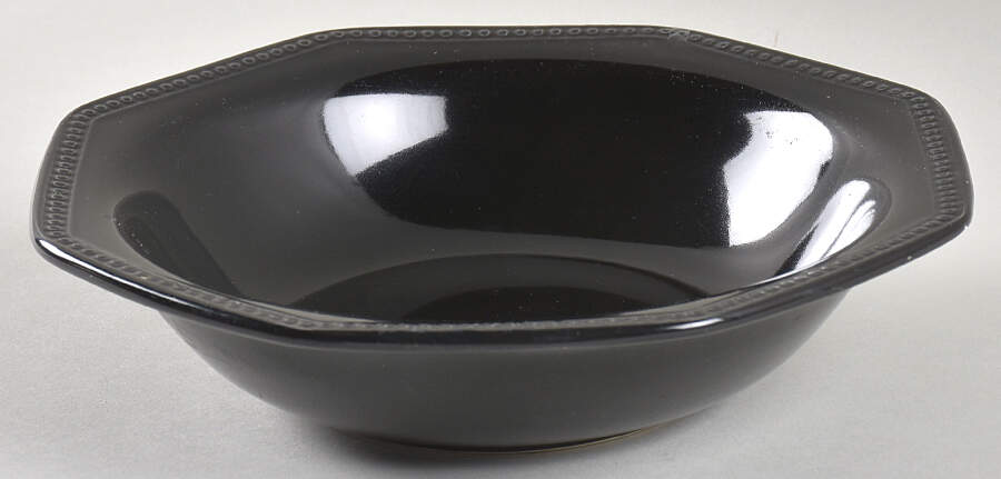 MTW12 Black Rim Cereal Bowl by Martha Stewart-1