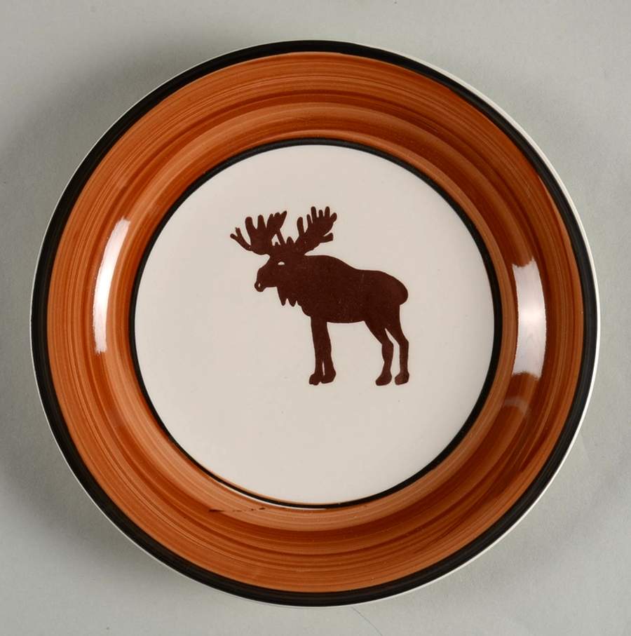 Moose Cabin Salad Plate by Mainstays-1
