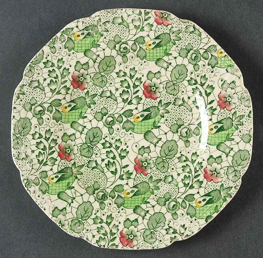 Liberty Green Bread & Butter Plate by John Maddock & Sons-1