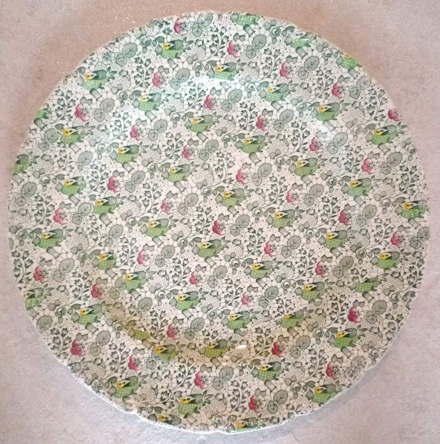 Liberty Green 12" Chop Plate (Round Platter) by John Maddock & Sons-1